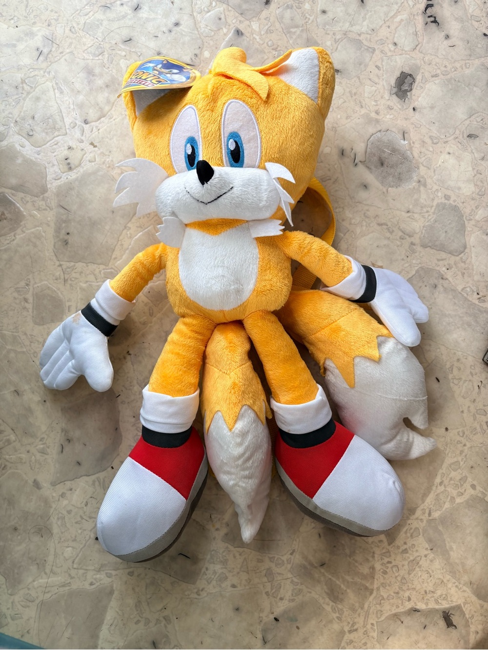 Sonic the Hedgehog Tails Plush Backpack – Yellow, NWT